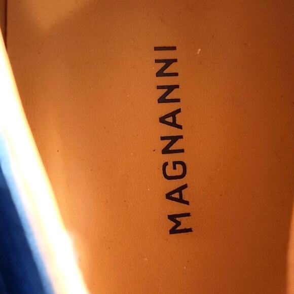 Magnanni Black Leather Cap-Toe Derby Shoes main image 16